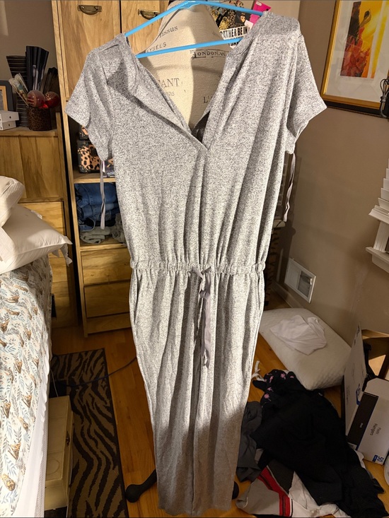 Lou & Grey Pants - Lou & Grey for Loft Gray Drawstring Jumpsuit - XS